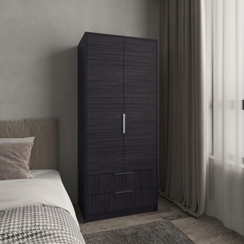 Modern black armoire wardrobe - armoire,