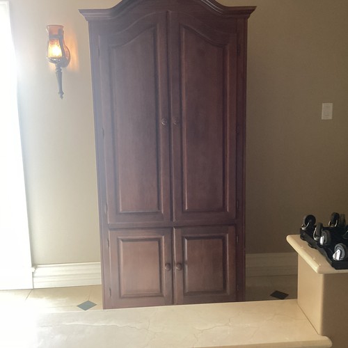 Brown wooden freestanding - wooden,