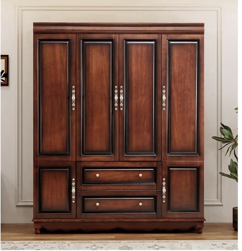 Solid wood armoire wardrobe - wood,