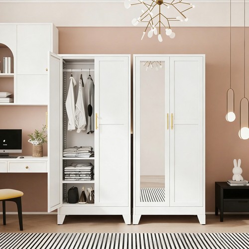 Metal wardrobe with - "h,
