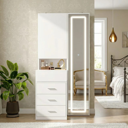 White entry hall wardrobe with - white,