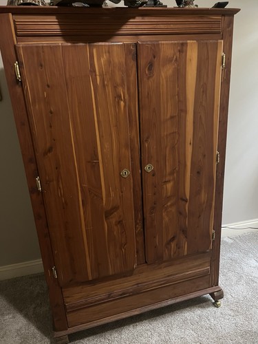 Wood freestanding wardrobe - freestanding,