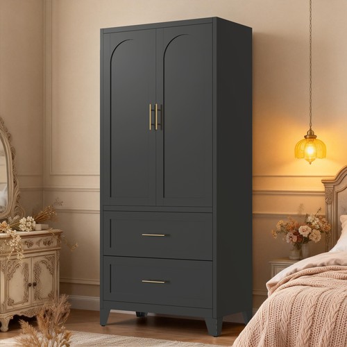 Tall metal wardrobe - metal,