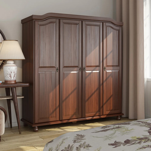 Solid wood door wardrobe - wood,