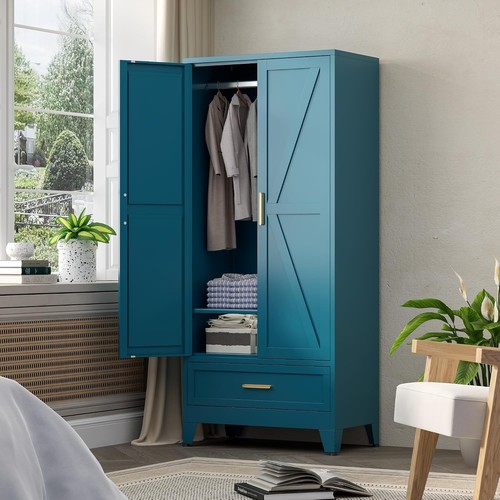 Farmhouse metal wardrobe - farmhouse,