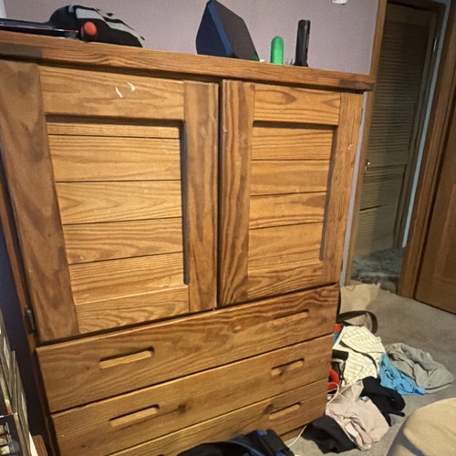 Wood freestanding wardrobe - wood,